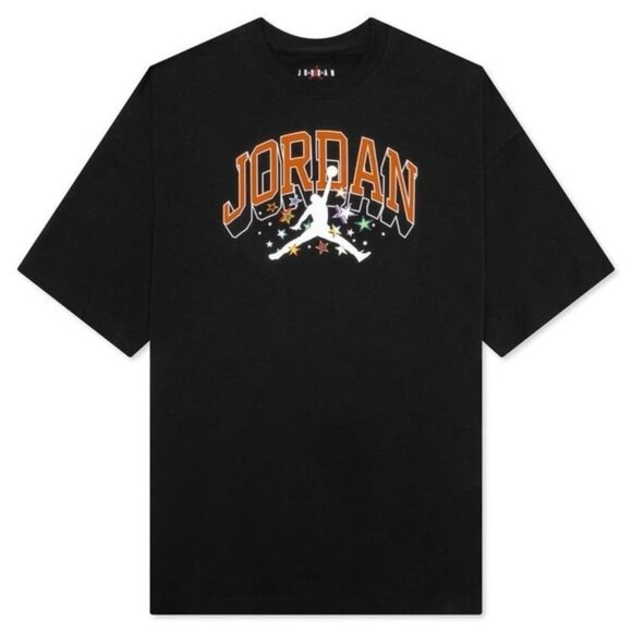 NWT Jordan Women's Short Sleeve Graphic T-Shirt MEDIUM Oversized Fit FQ1325-010 - Picture 1 of 12